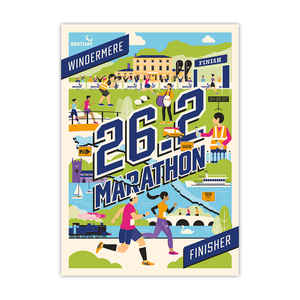 Brathay Windermere marathon finisher wall art print poster