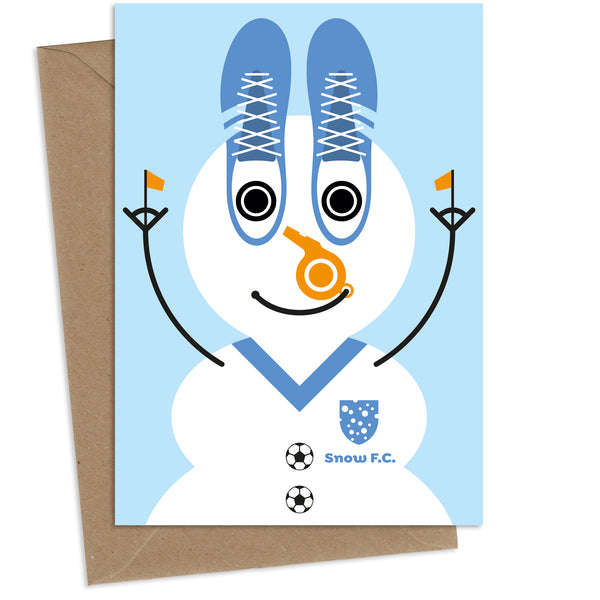 Football Snowman : Greeting Card
