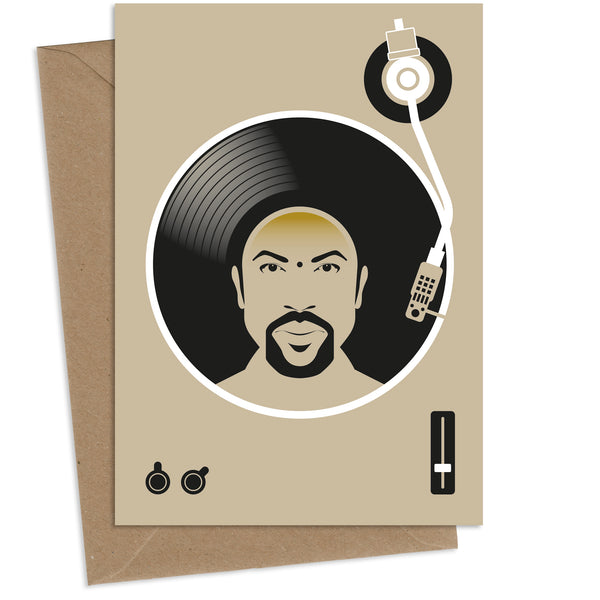 Vinyl Richie Record Player : Greeting Card